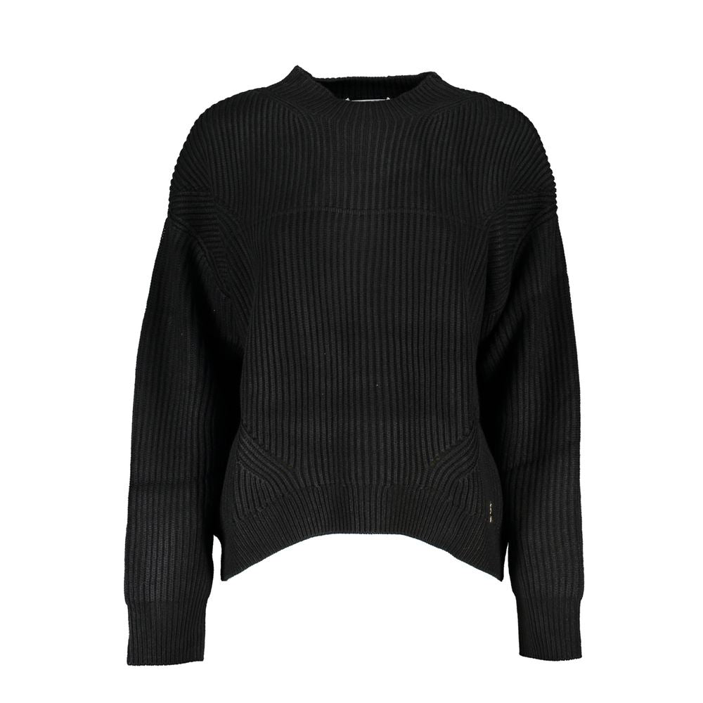 Pull Noir Avec Détails Contrastés