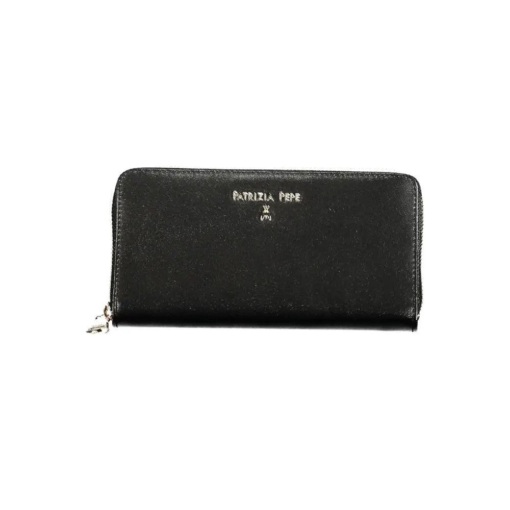 Portefeuille en cuir noir Patrizia Pepe