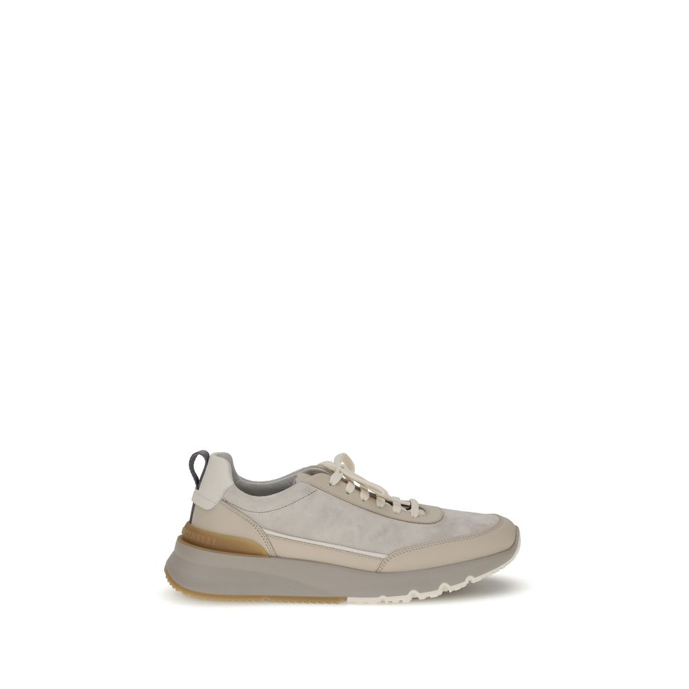 Baskets Brunello Cucinelli en cuir noires