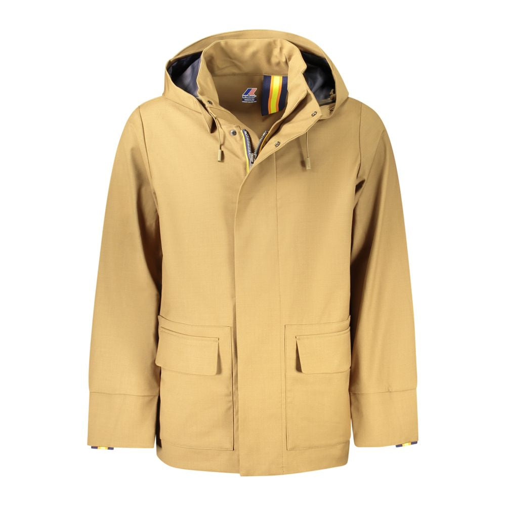 Manteau marron avec capuche marron