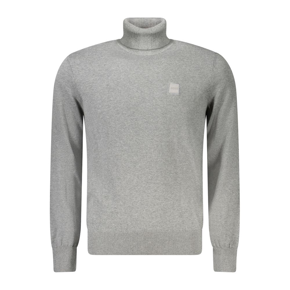 Pull gris brodé