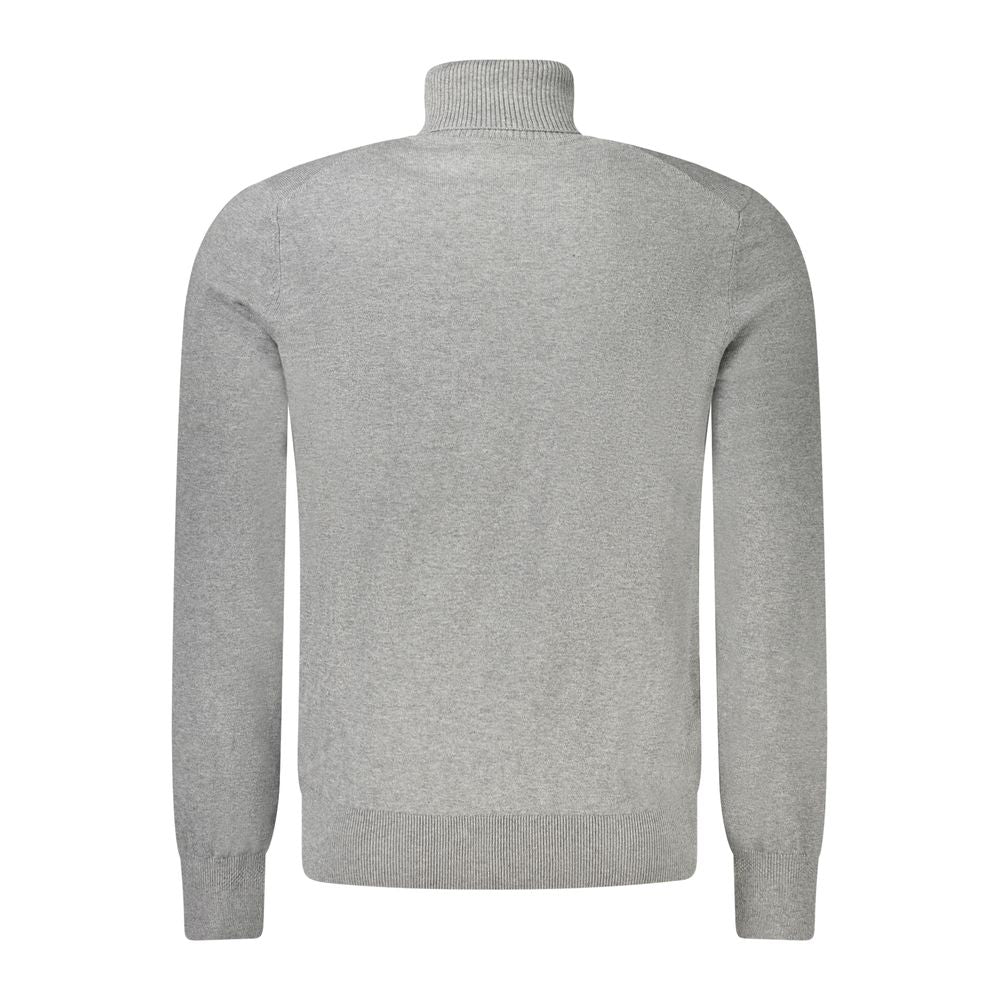 Pull gris brodé
