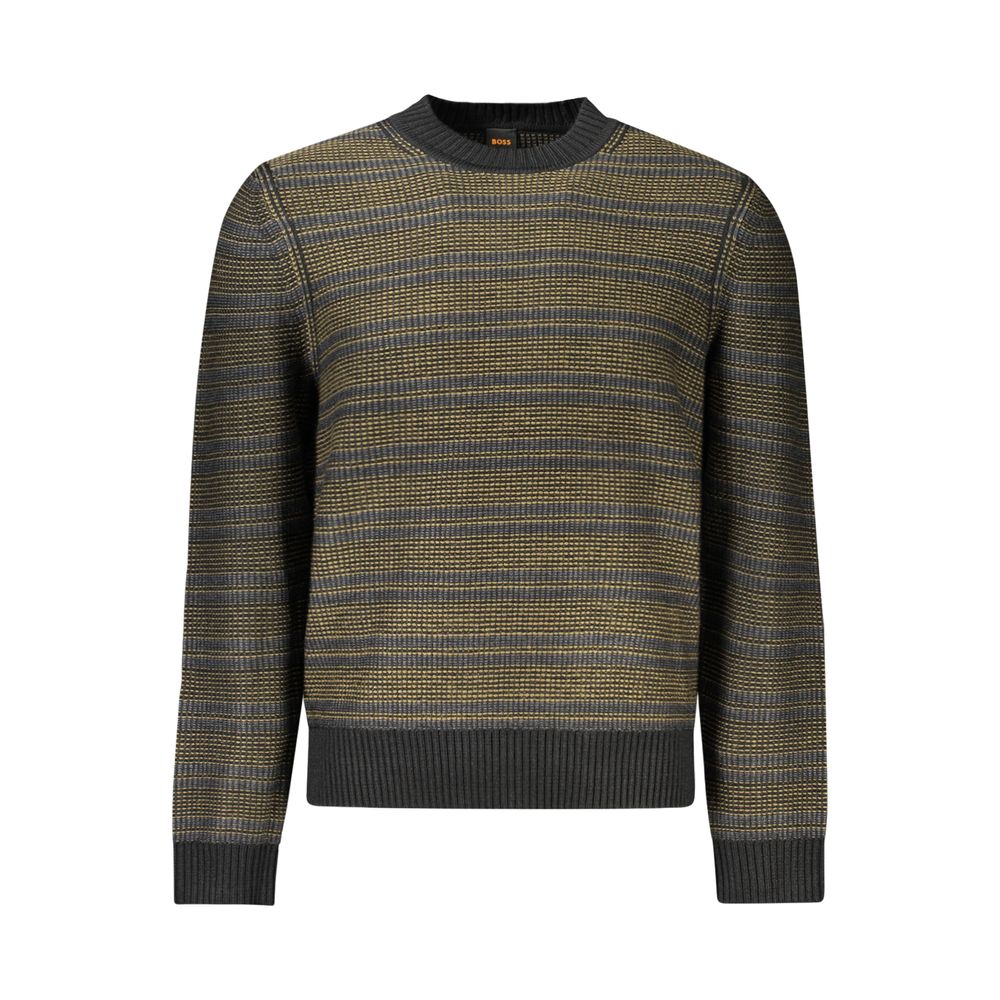 Pull noir en laine avec logo