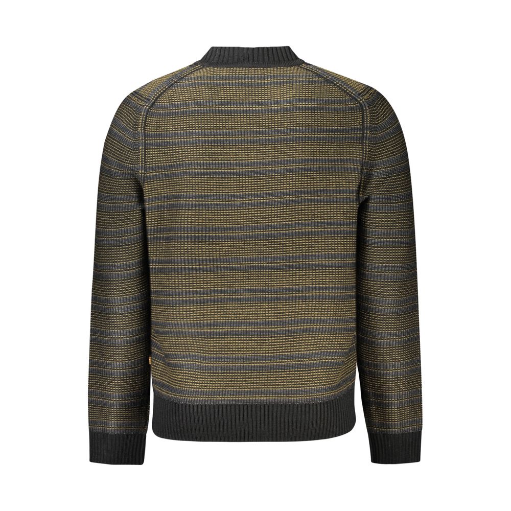 Pull noir en laine avec logo