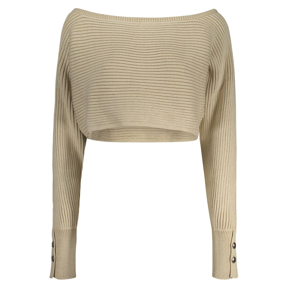 Pull Balmain à col bateau beige