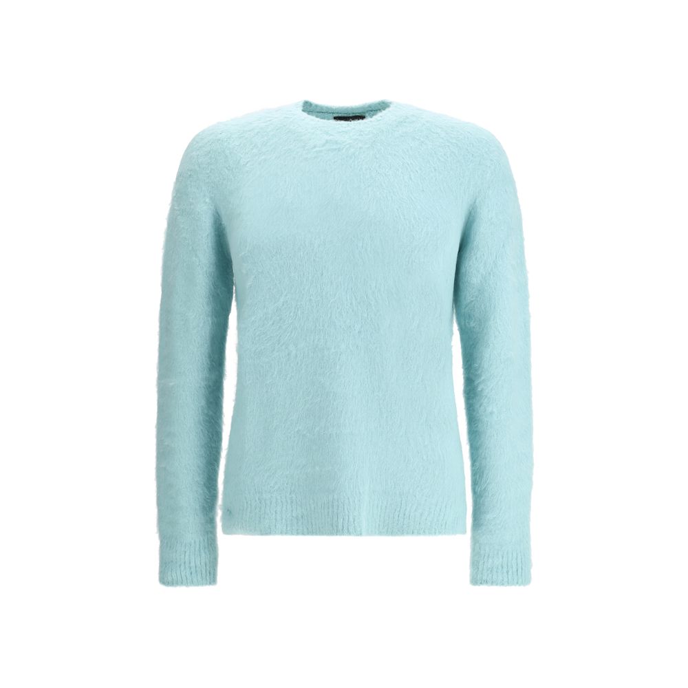 Pull Roberto Collina Effet Plush bleu