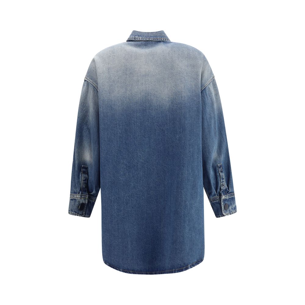 Chemise en denim Prada oversize bleue