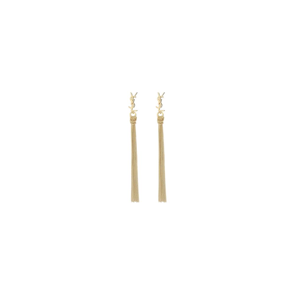 Boucles d'oreilles Saint Laurent Bo Pompons métalliques