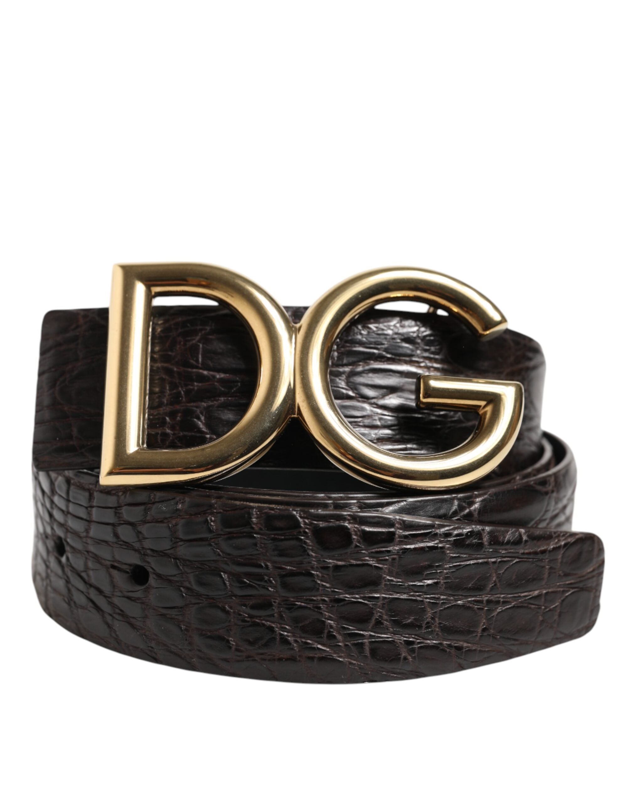 Ceinture Dolce & Gabbana logo doré noire