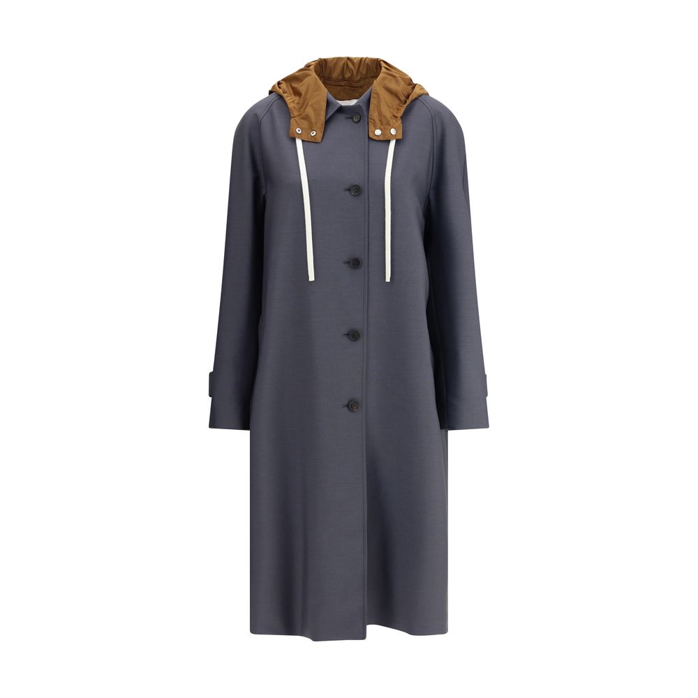 Manteau Miu Miu à capuche technique noir