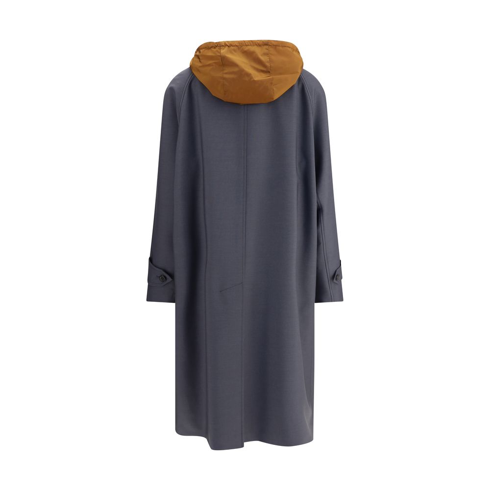 Manteau Miu Miu à capuche technique noir