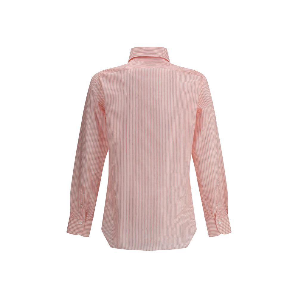 Chemise Finamore à rayures bleues