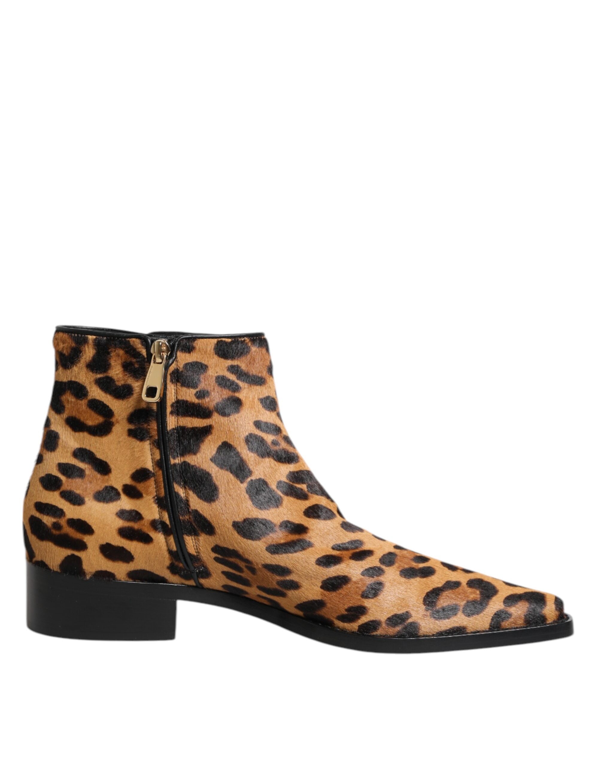 Bottines Dolce & Gabbana léopard brunes