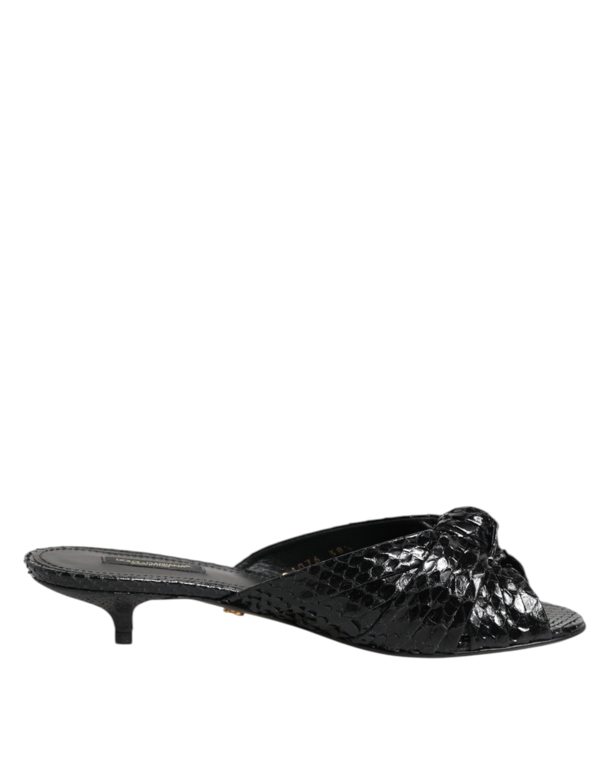 Sandales Dolce & Gabbana en cuir noires