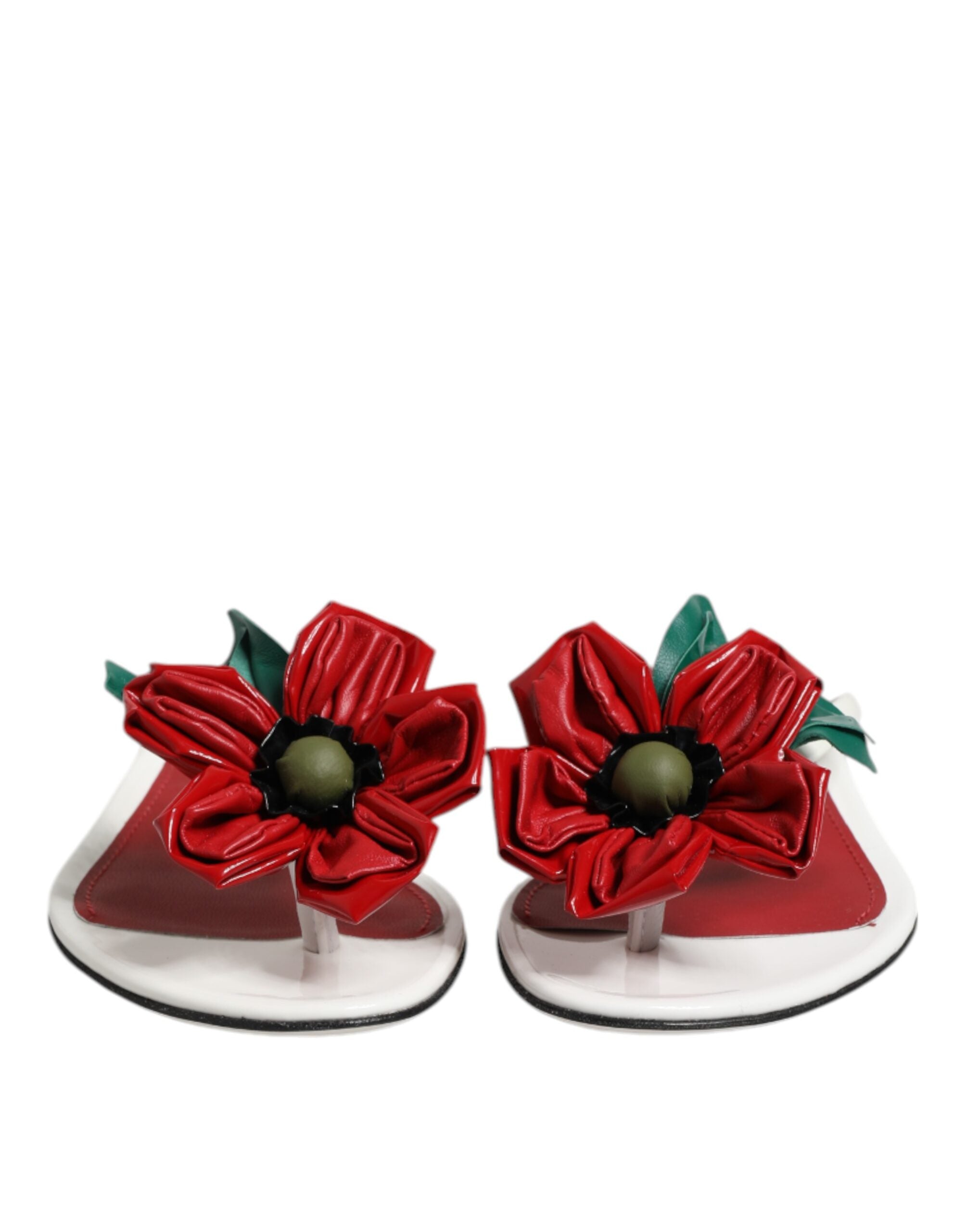 Sandales Dolce & Gabbana KEIRA rouges et blanches