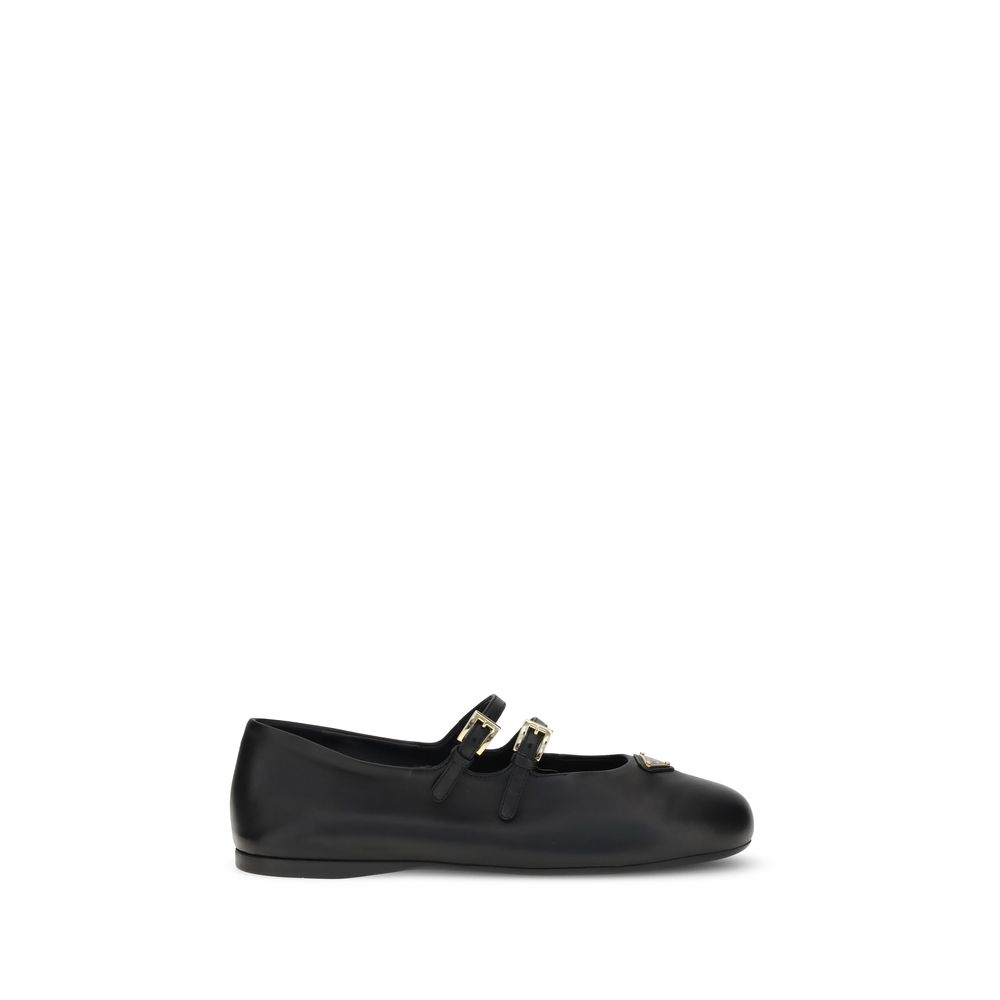 Ballerines Prada cuir noires