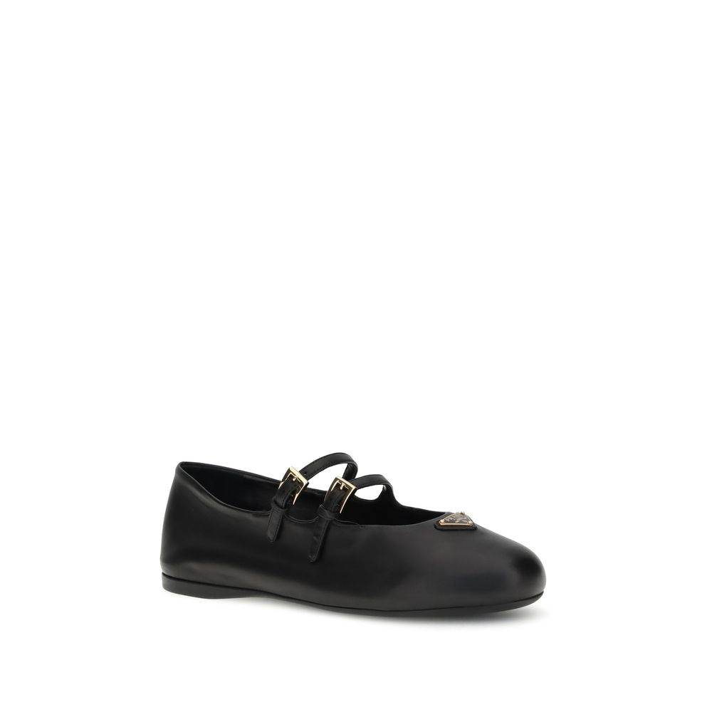 Ballerines Prada cuir noires
