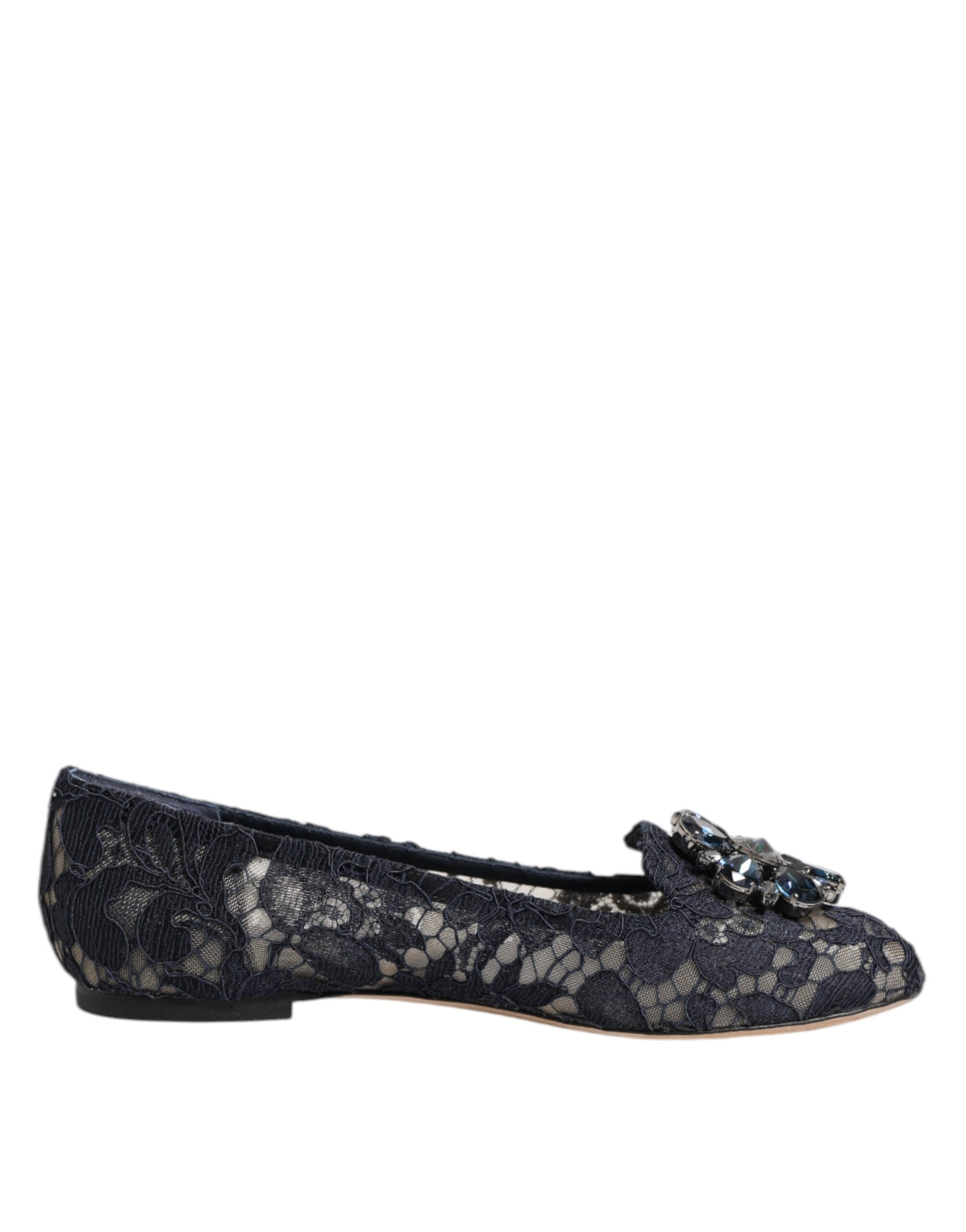 Flats Dolce & Gabbana Vally bleu foncé