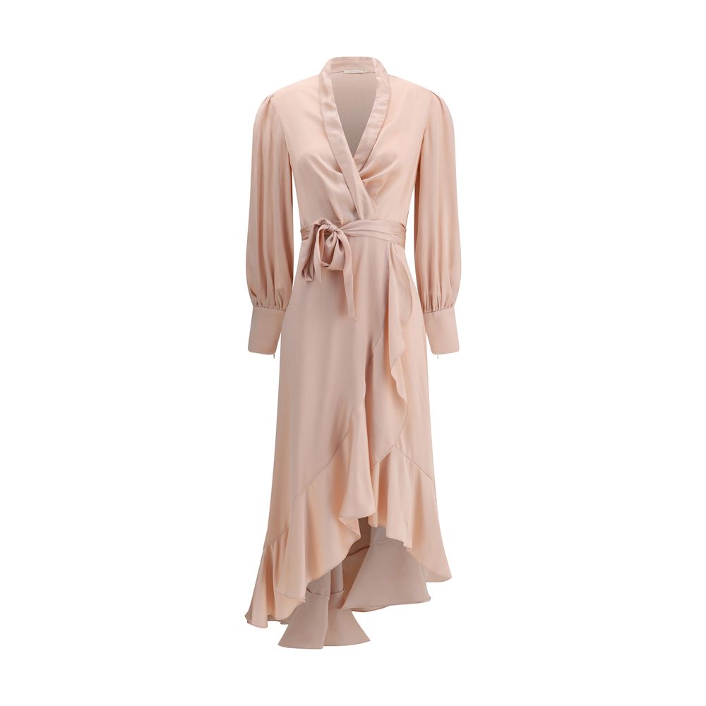 Robe Zimmermann wrap en soie blanche