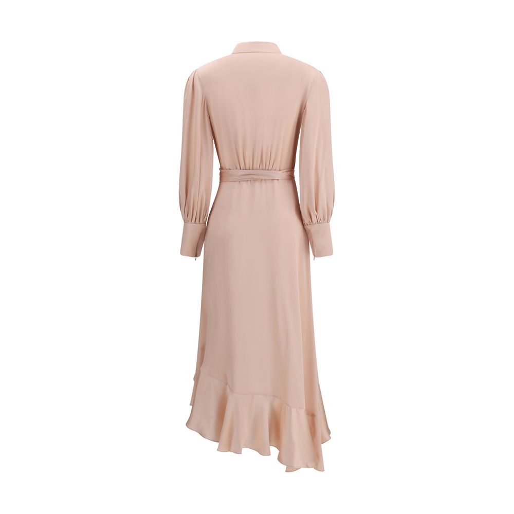 Robe Zimmermann wrap en soie blanche