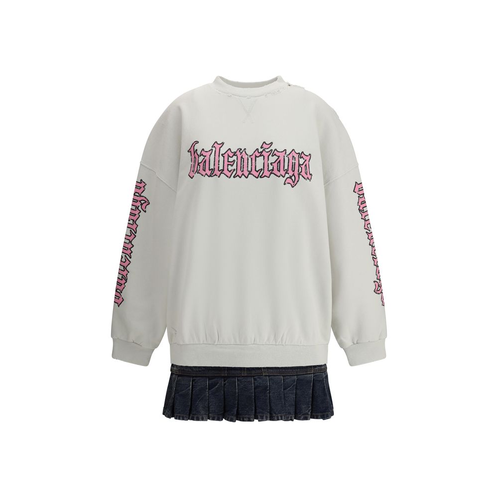Robe Sweatshirt Balenciaga logo noire