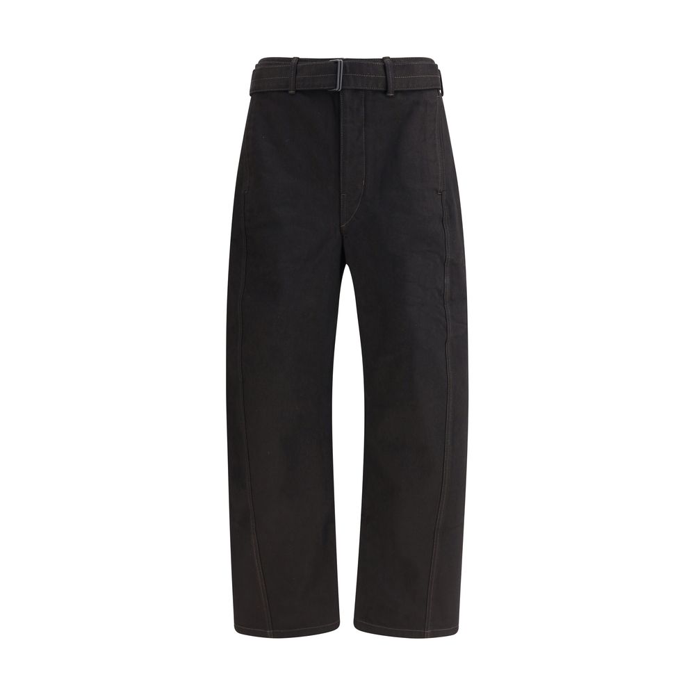 Pantalons Lemaire Barrel beiges