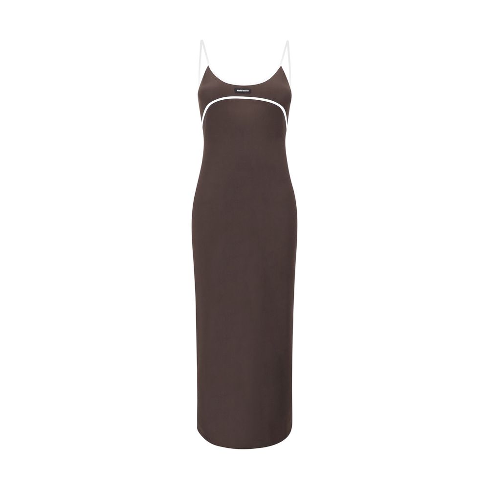 Robe midi Miu Miu sans manches noire