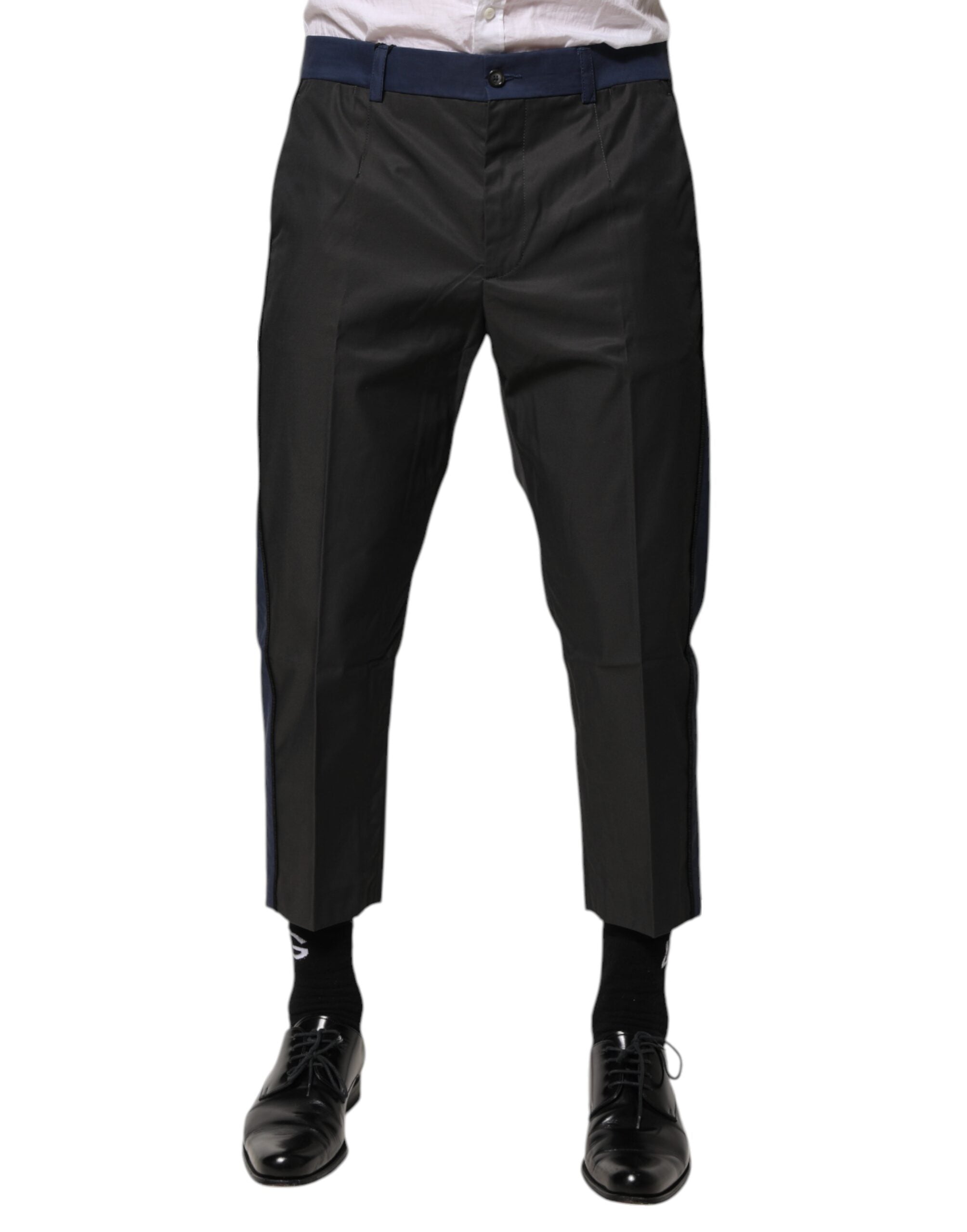 Pantalons Dolce & Gabbana cropped gris bleu
