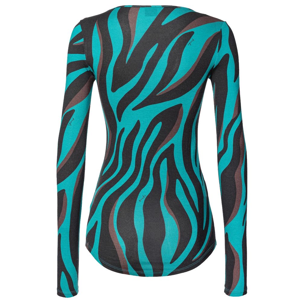 Pull Pinko à motifs animaux verts