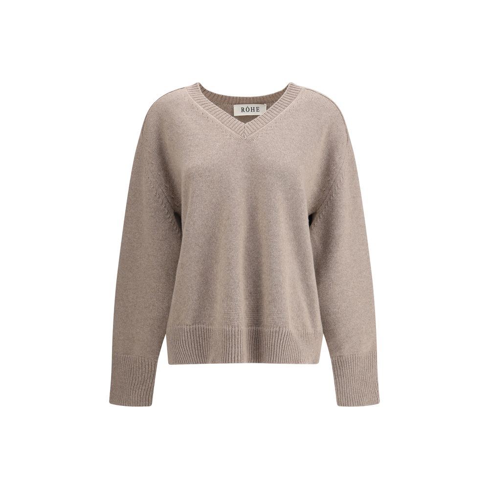 Pull Rohe V-neck gris