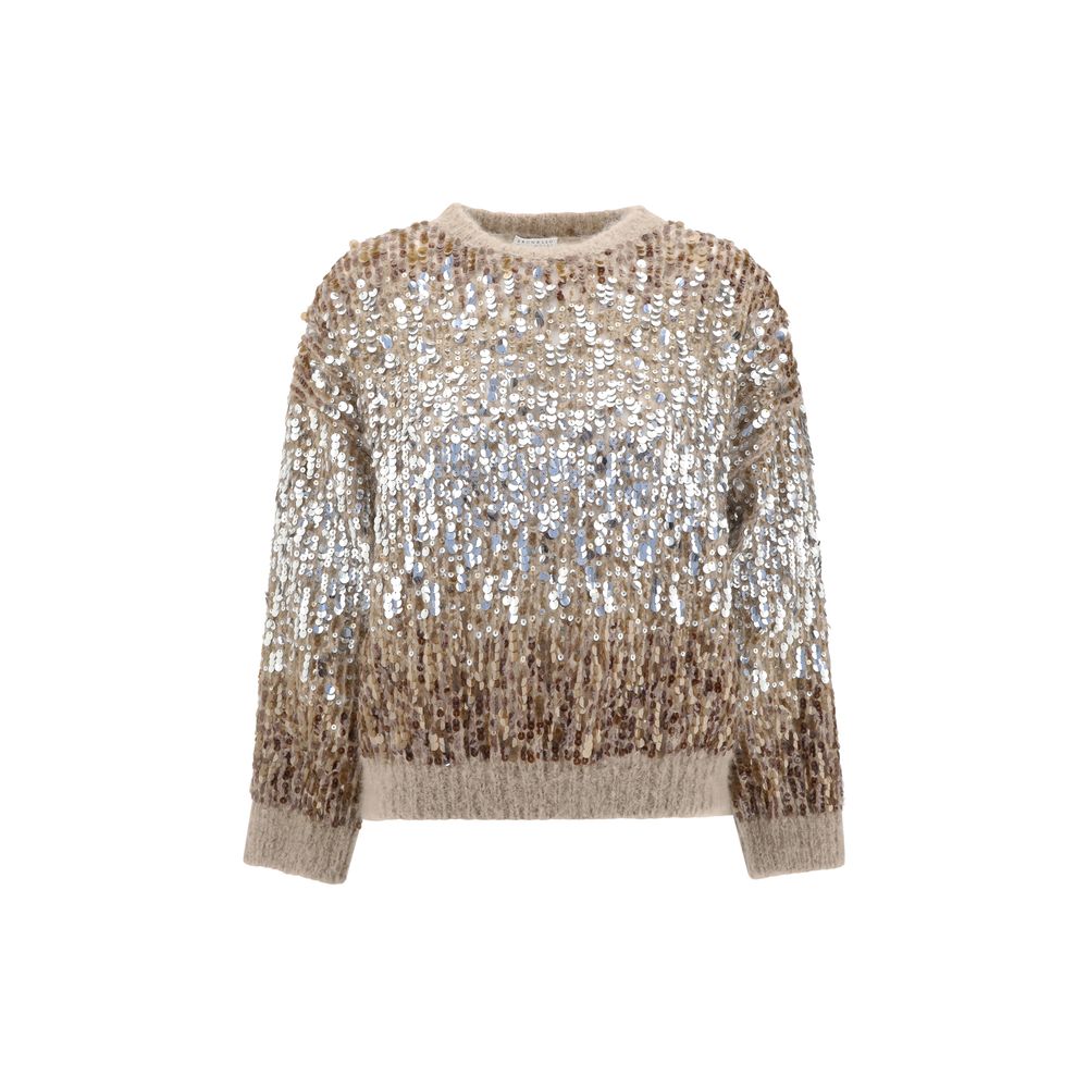 Pull Brunello Cucinelli oversized beige
