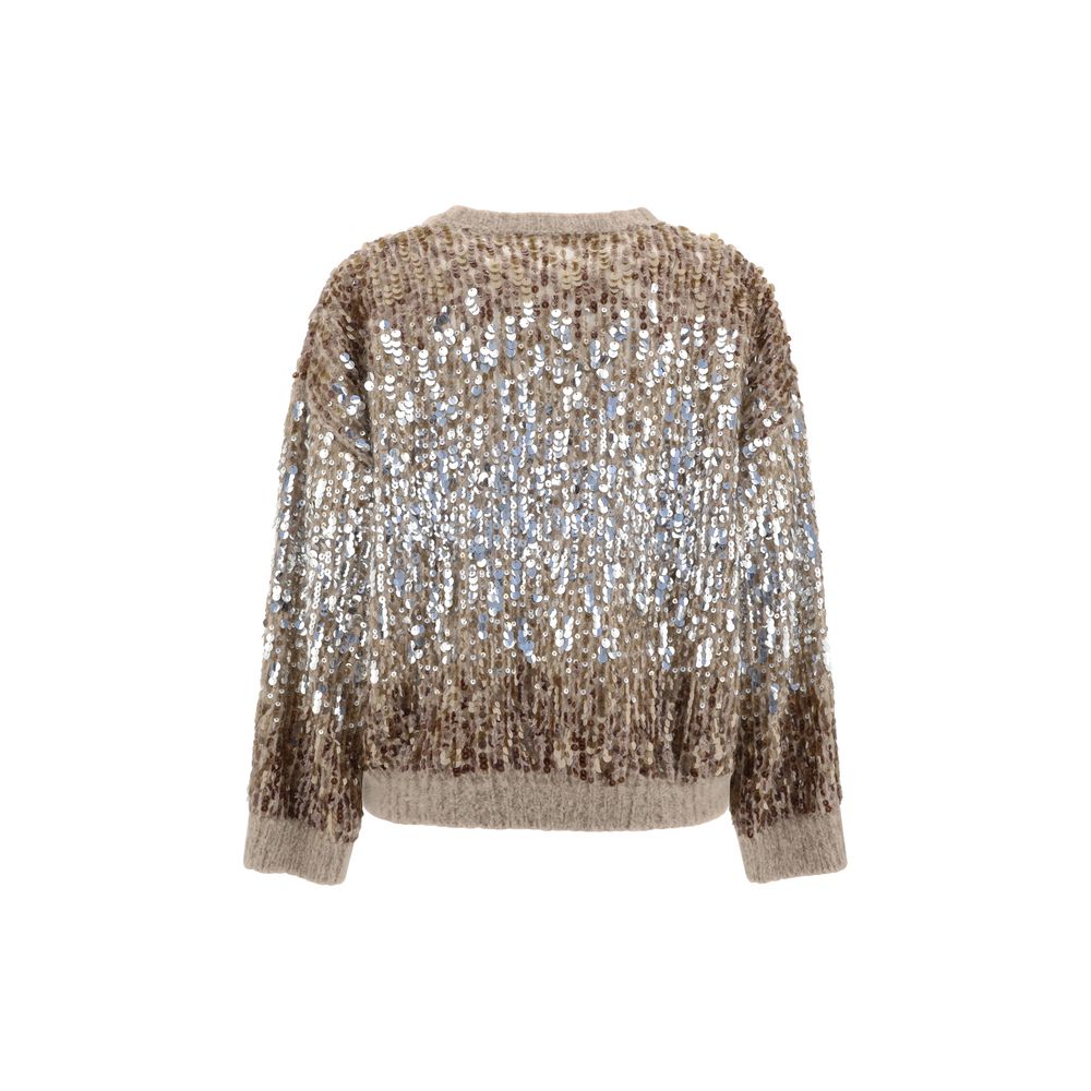 Pull Brunello Cucinelli oversized beige