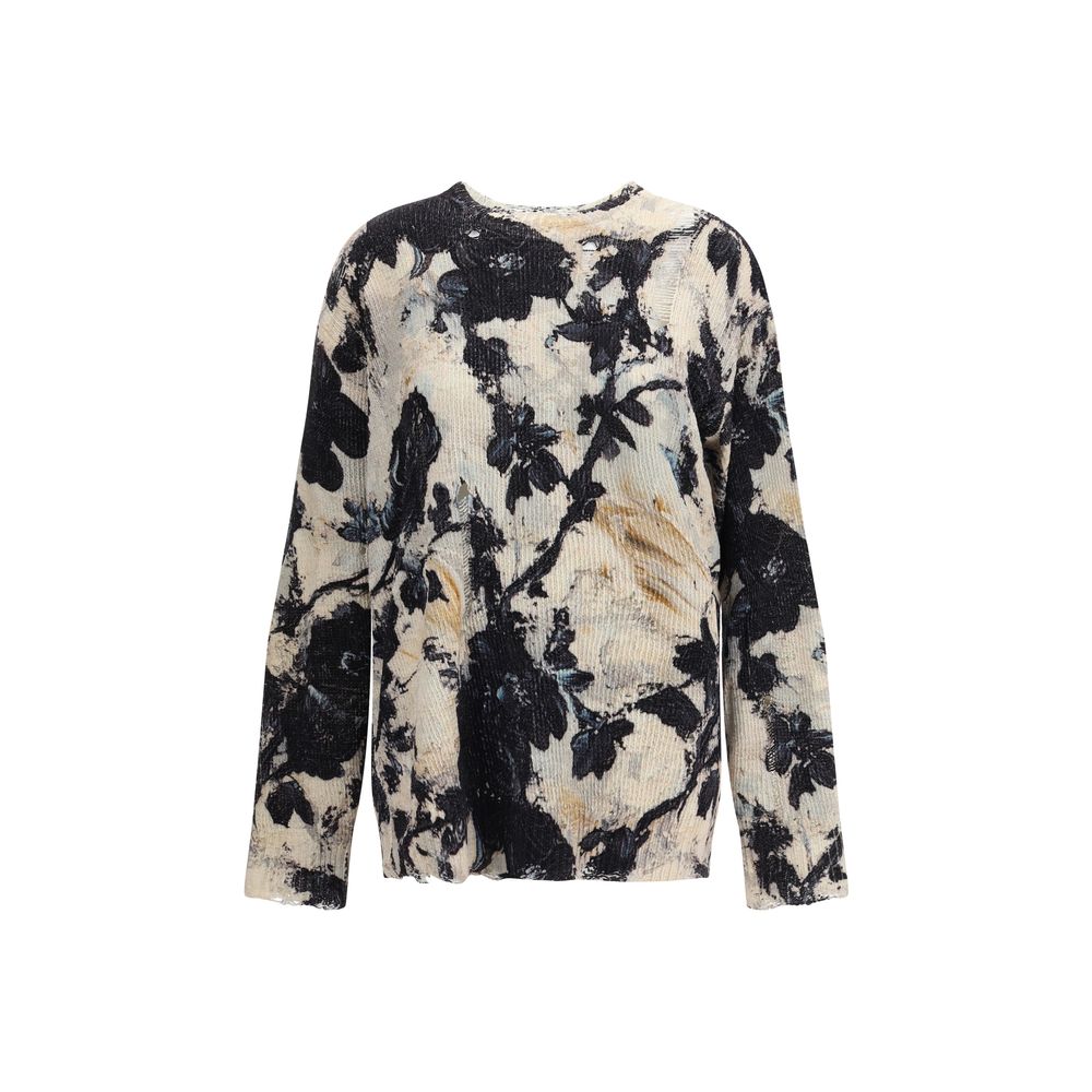 Pull R13 à fleurs multicolores