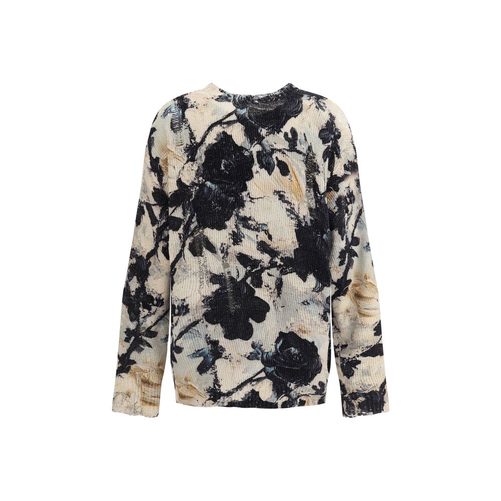 Pull R13 à fleurs multicolores