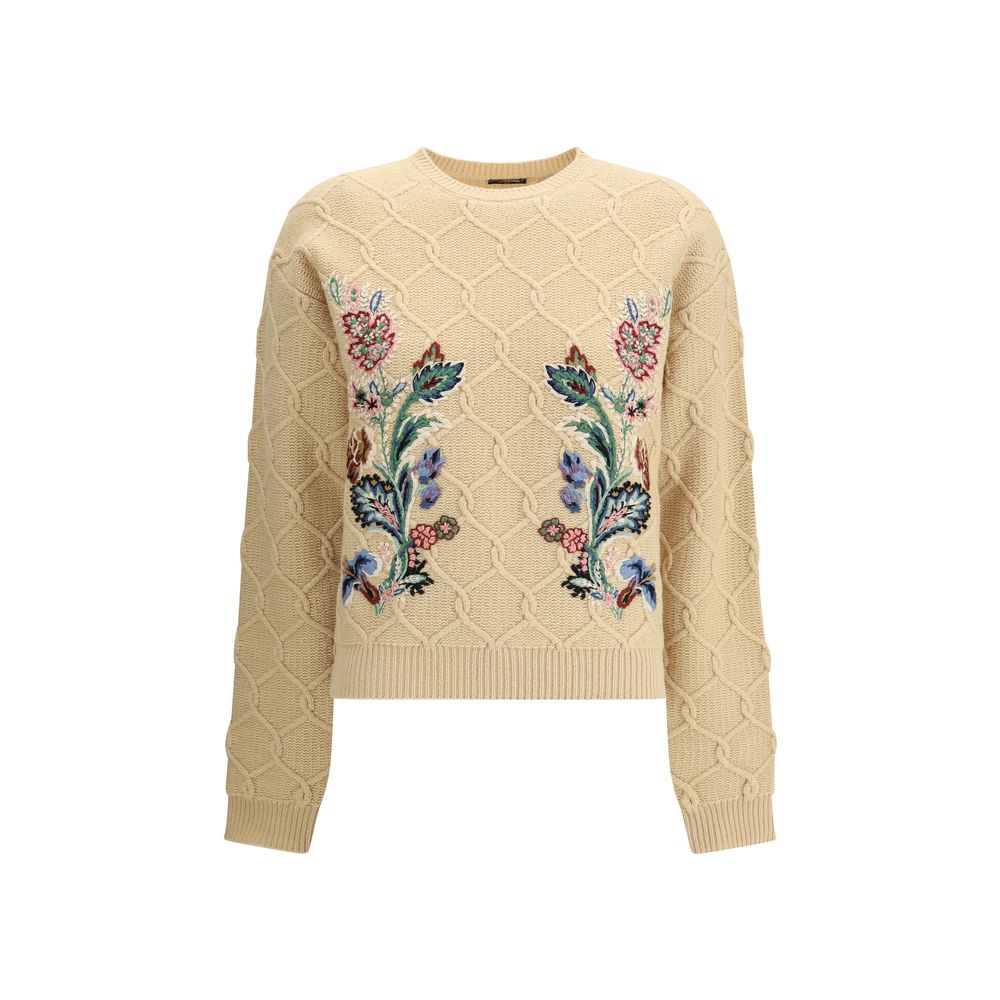 Pull Etro floral brodé multicolore