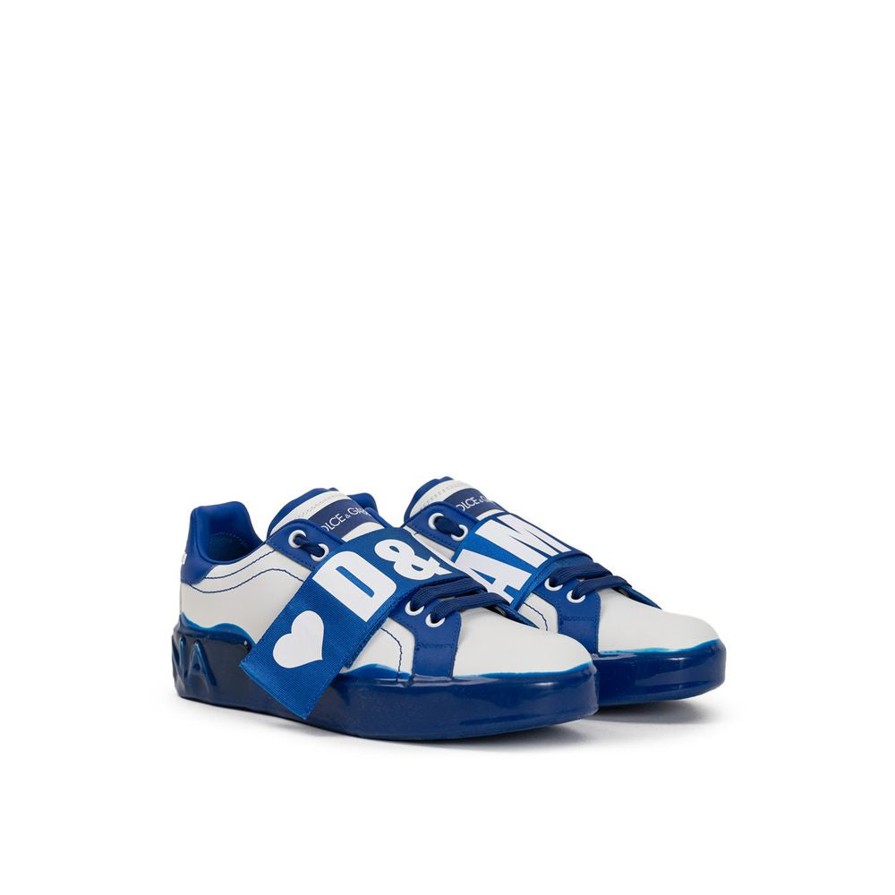 Baskets Dolce & Gabbana blanches et bleues