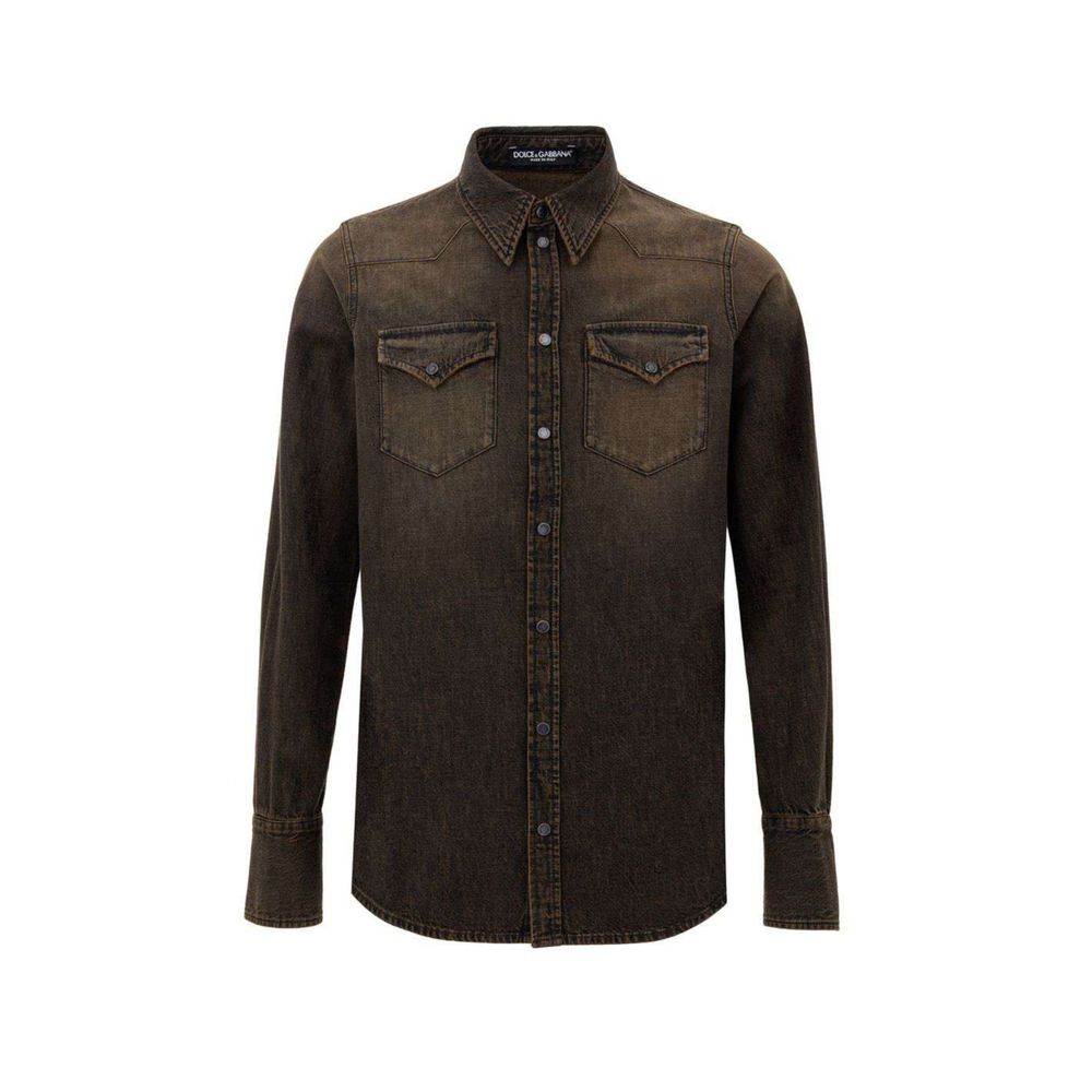 Chemise Dolce & Gabbana Délavé marron