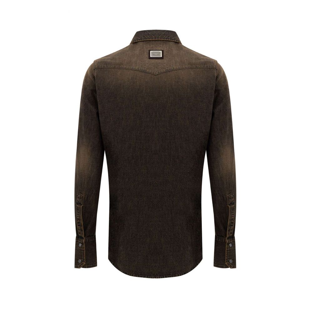 Chemise Dolce & Gabbana Délavé marron