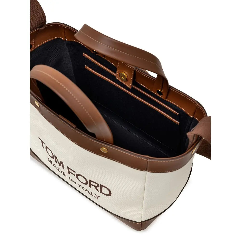 Sac tote Tom Ford T-Screw beige Tom Ford