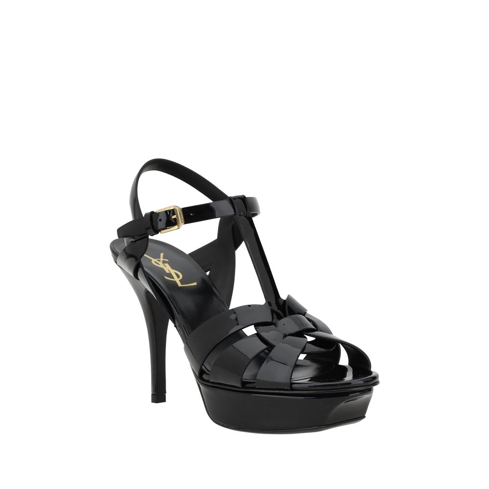 Sandales Saint Laurent Tribute noires
