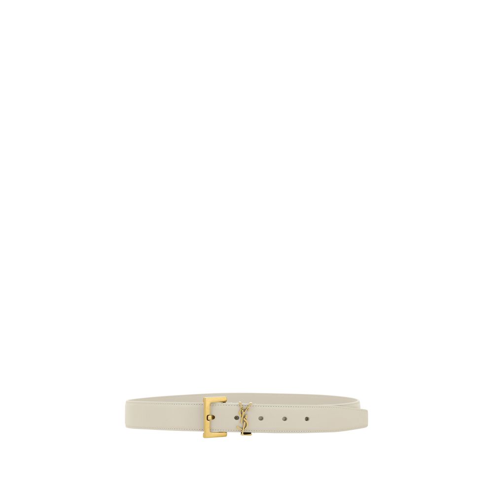 Ceinture Saint Laurent en cuir noir