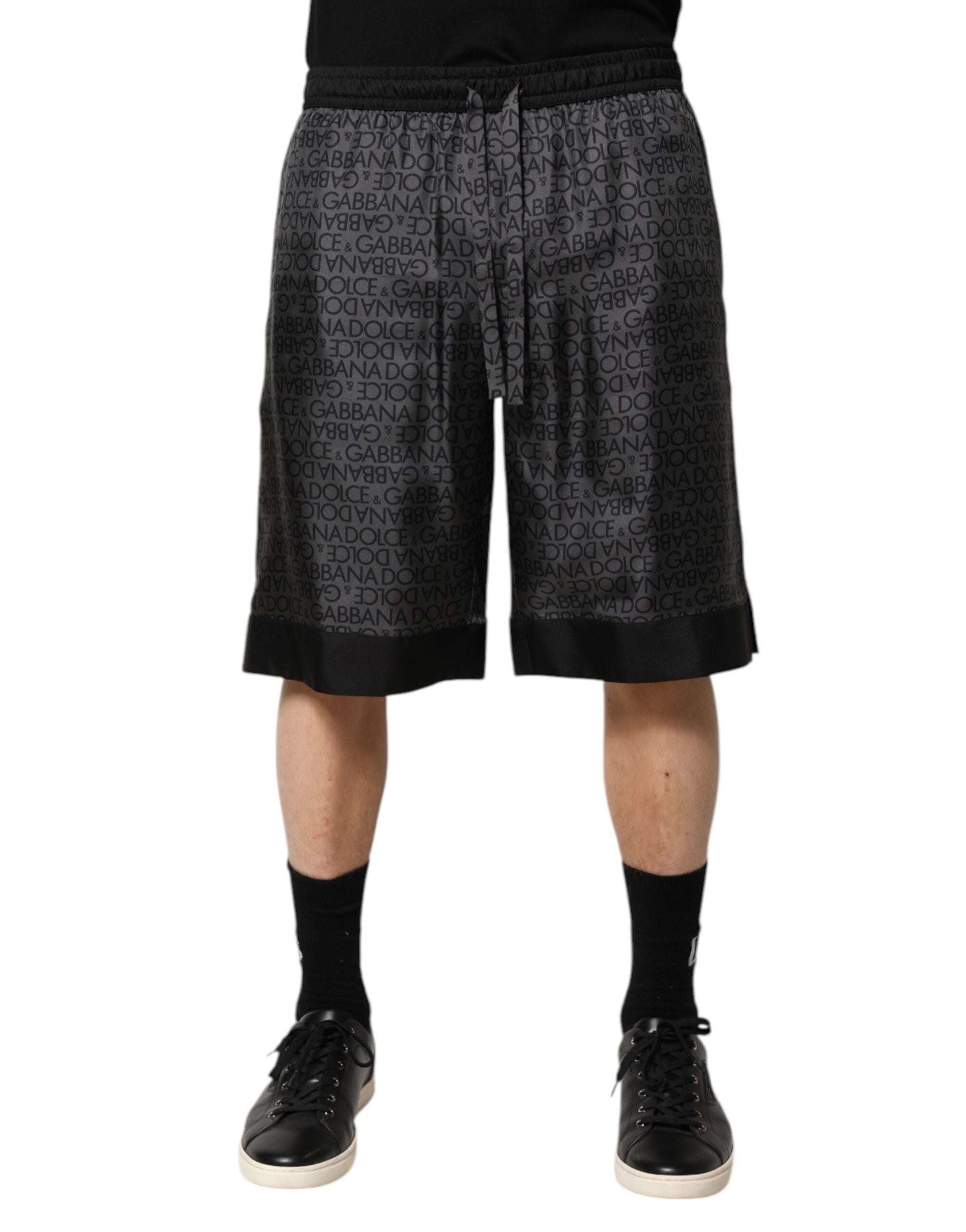 Shorts Dolce & Gabbana DG gris noir