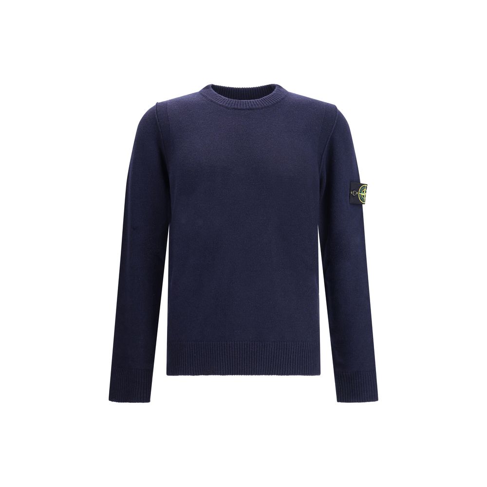 Pull Stone Island logoé noir