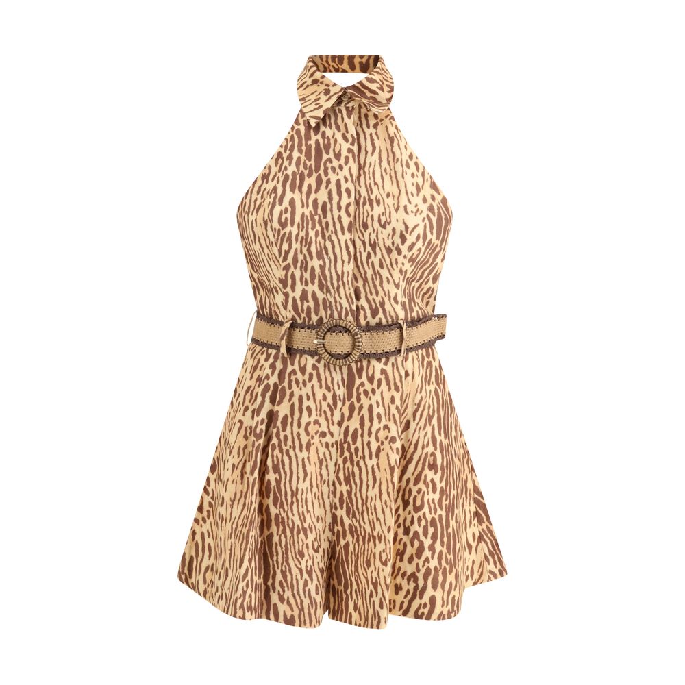 Robe courte Zimmerman léopard