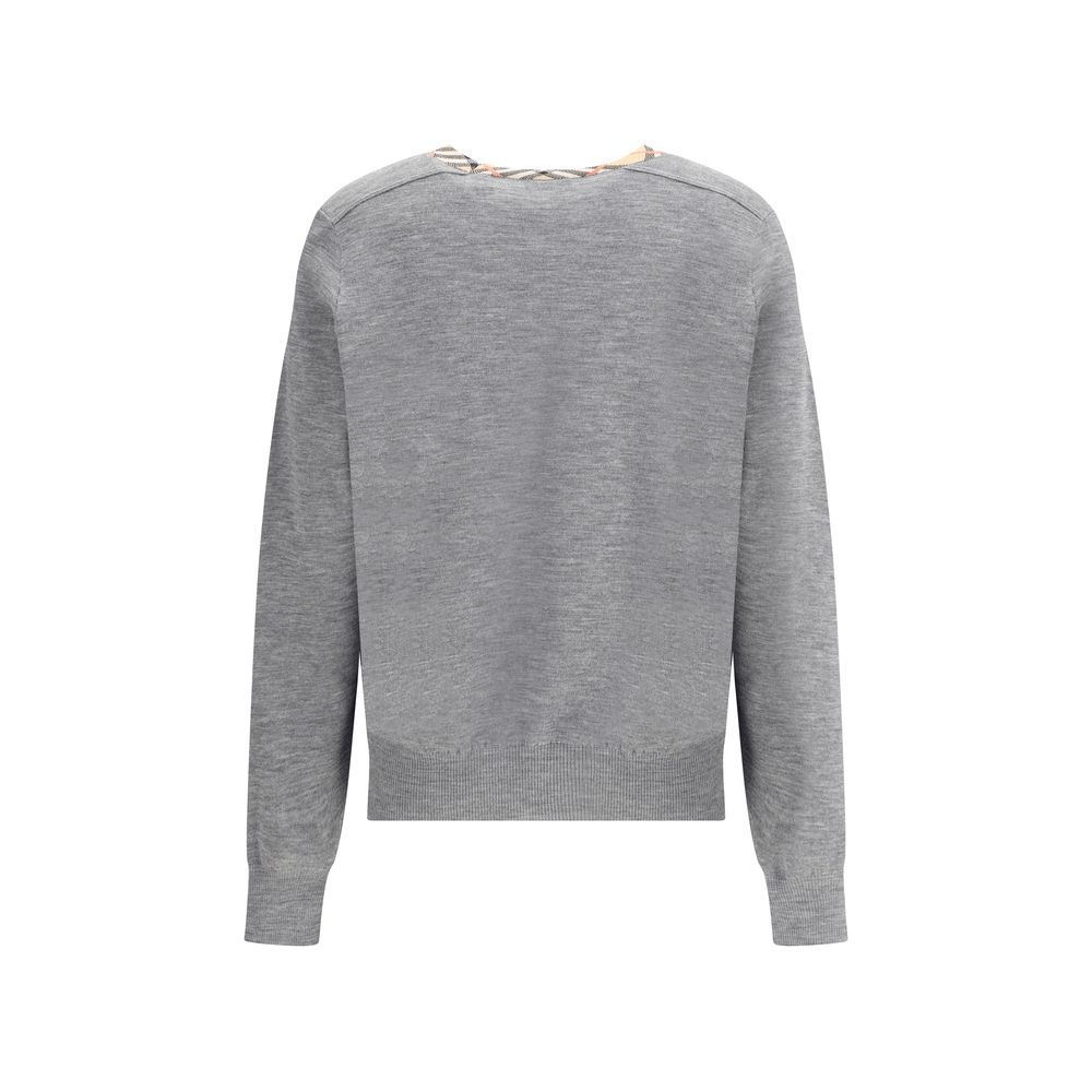 Pull en laine Burberry avec rayures beiges
