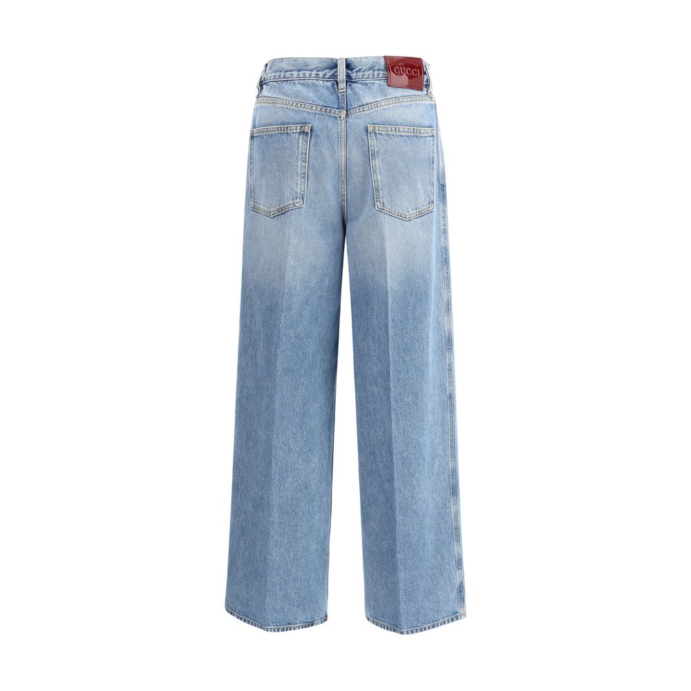 Jean Gucci large délavé bleu clair