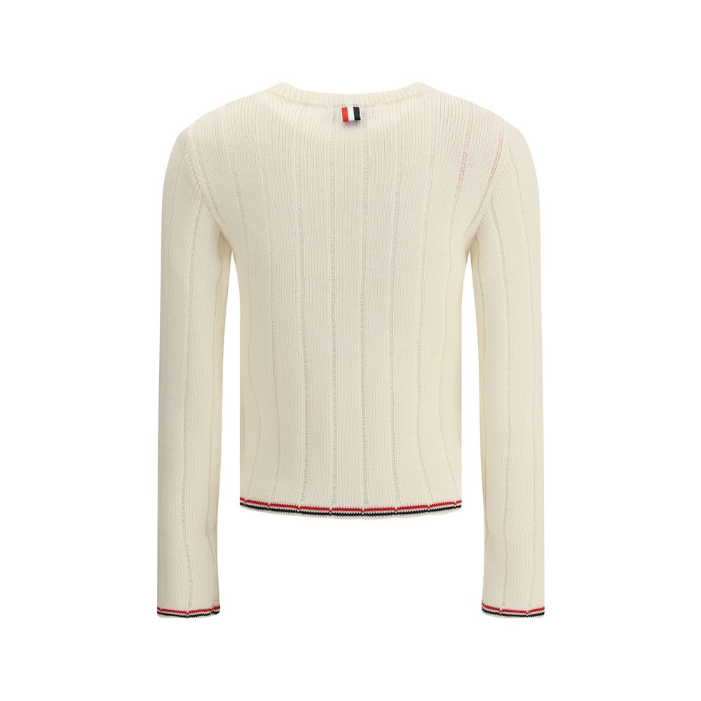 Pull Thom Browne à côtes tricolore