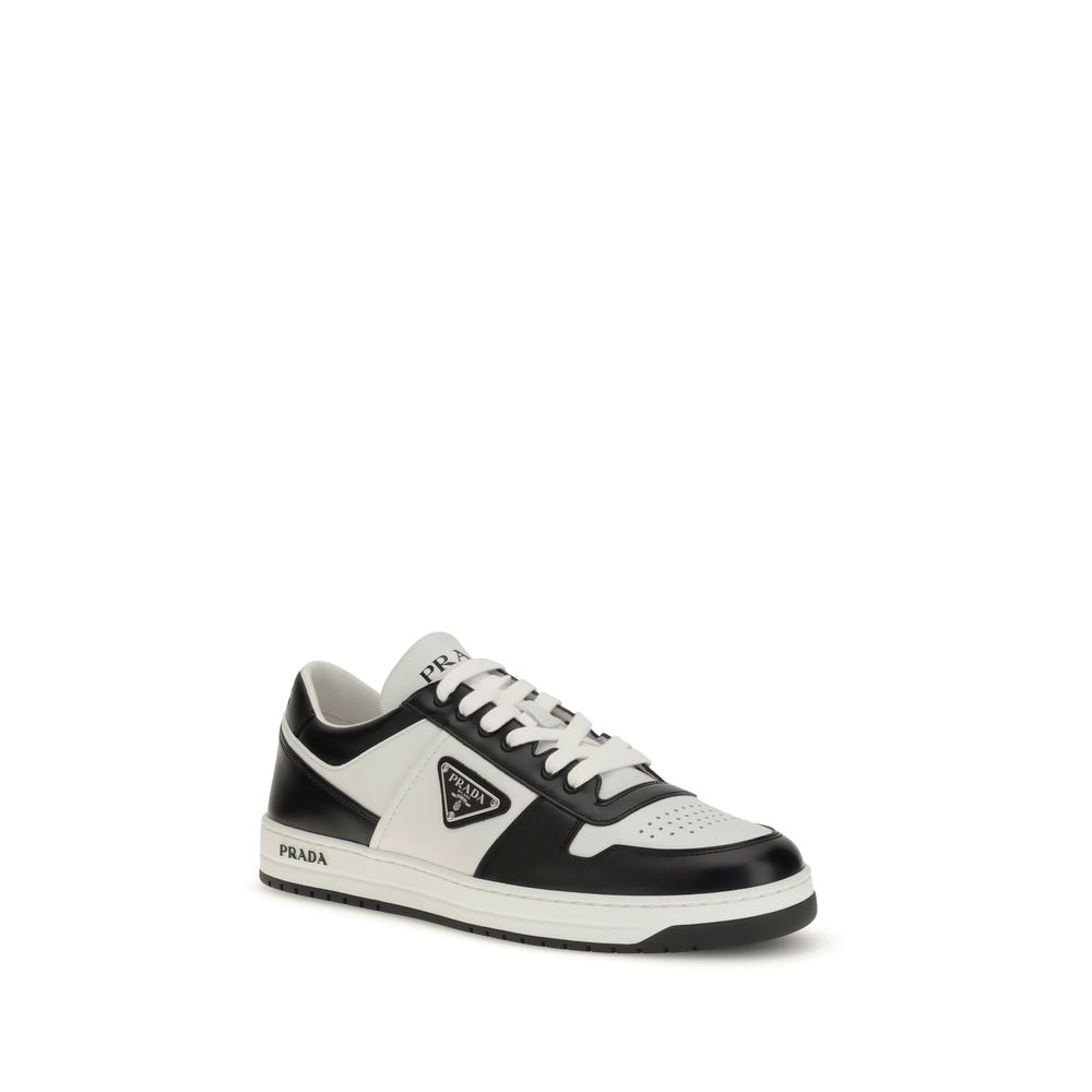 Baskets Prada Downtown blanches