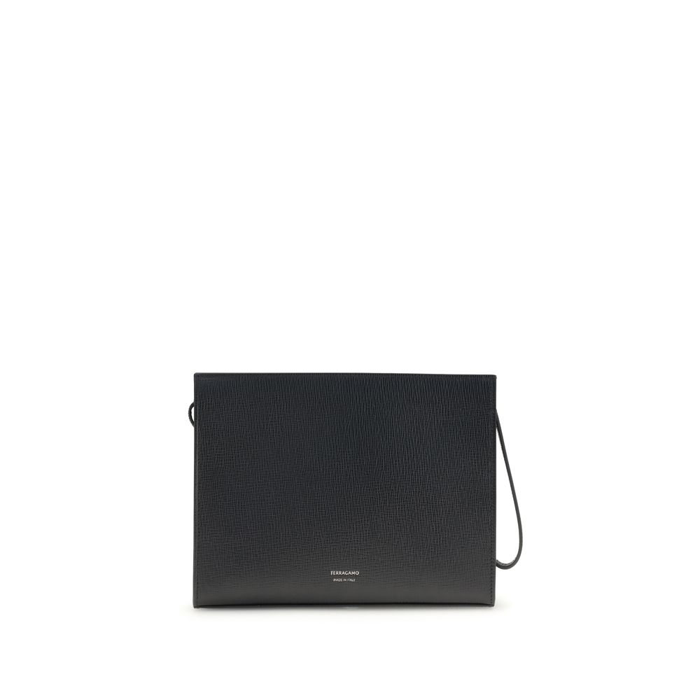 Pochette Ferragamo Gancini noire