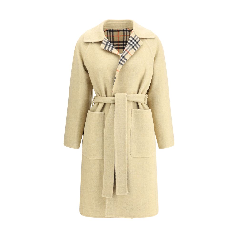 Robe de chambre Burberry en laine sable